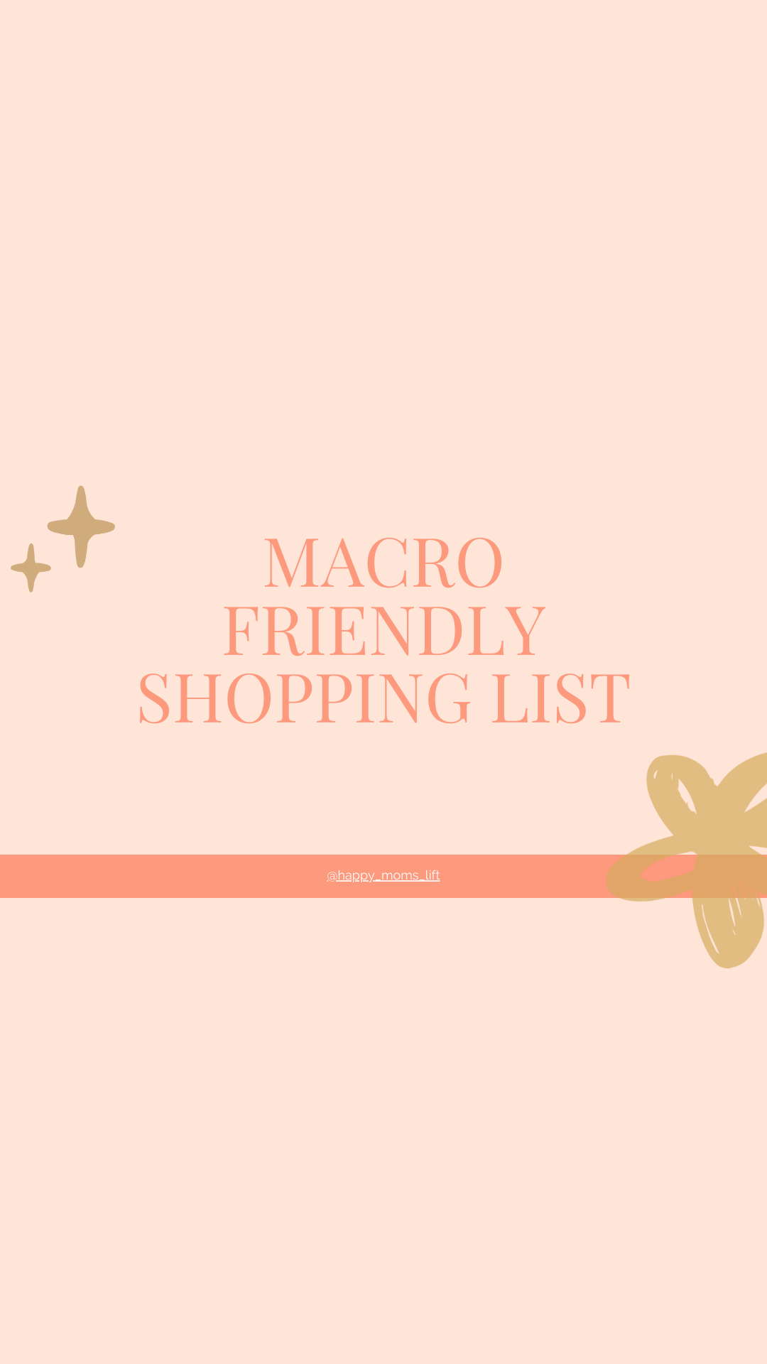 macro friendly shopping list