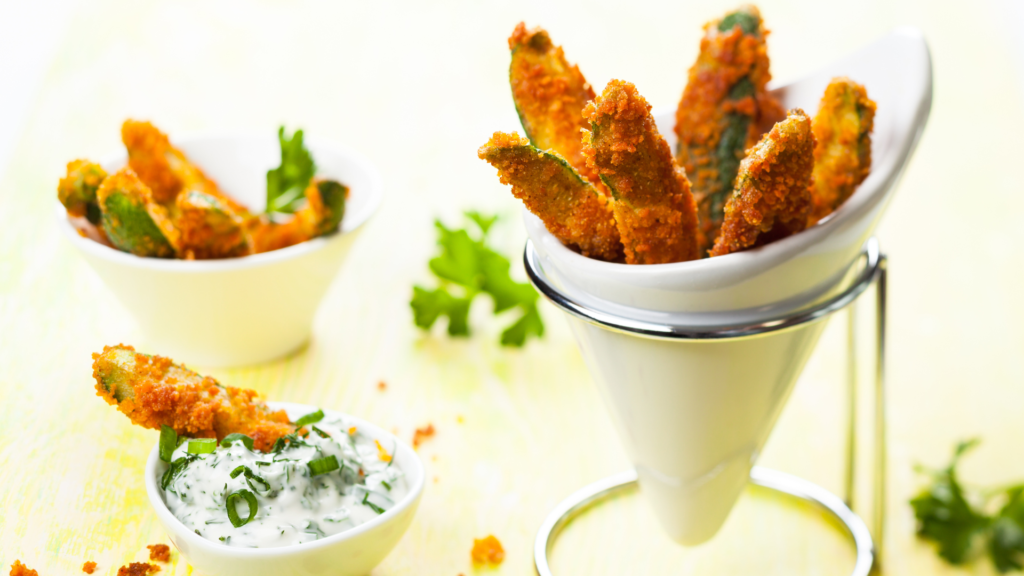 plate of zucchini fries